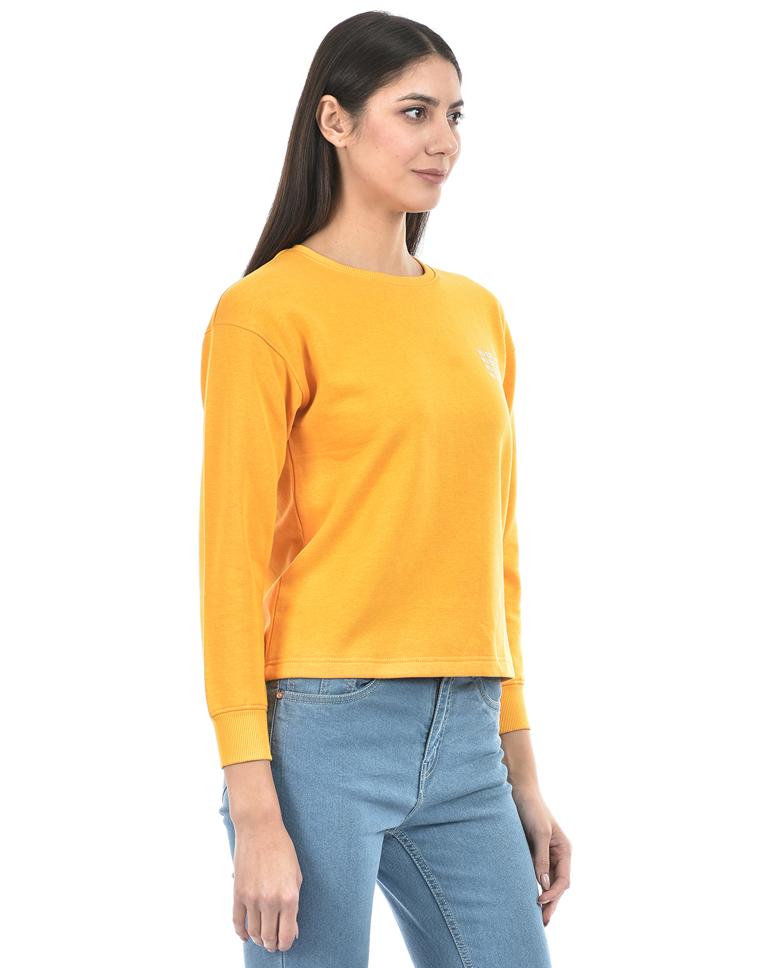 Numero Uno Women Typography Yellow Sweat Shirt